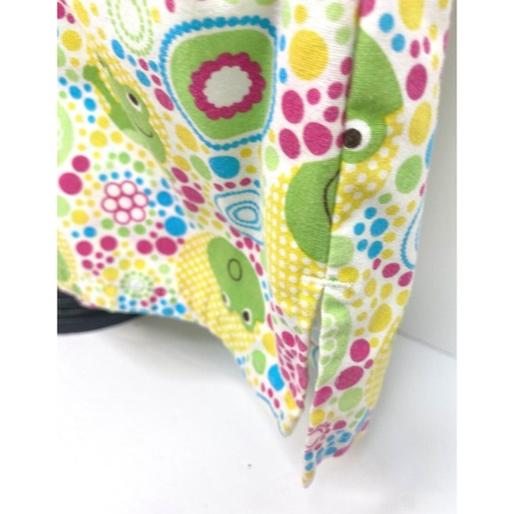 Dickies Smiling Frogs Geometric Polka Dots Yellow Small Scrub Top - Picture 6 of 10